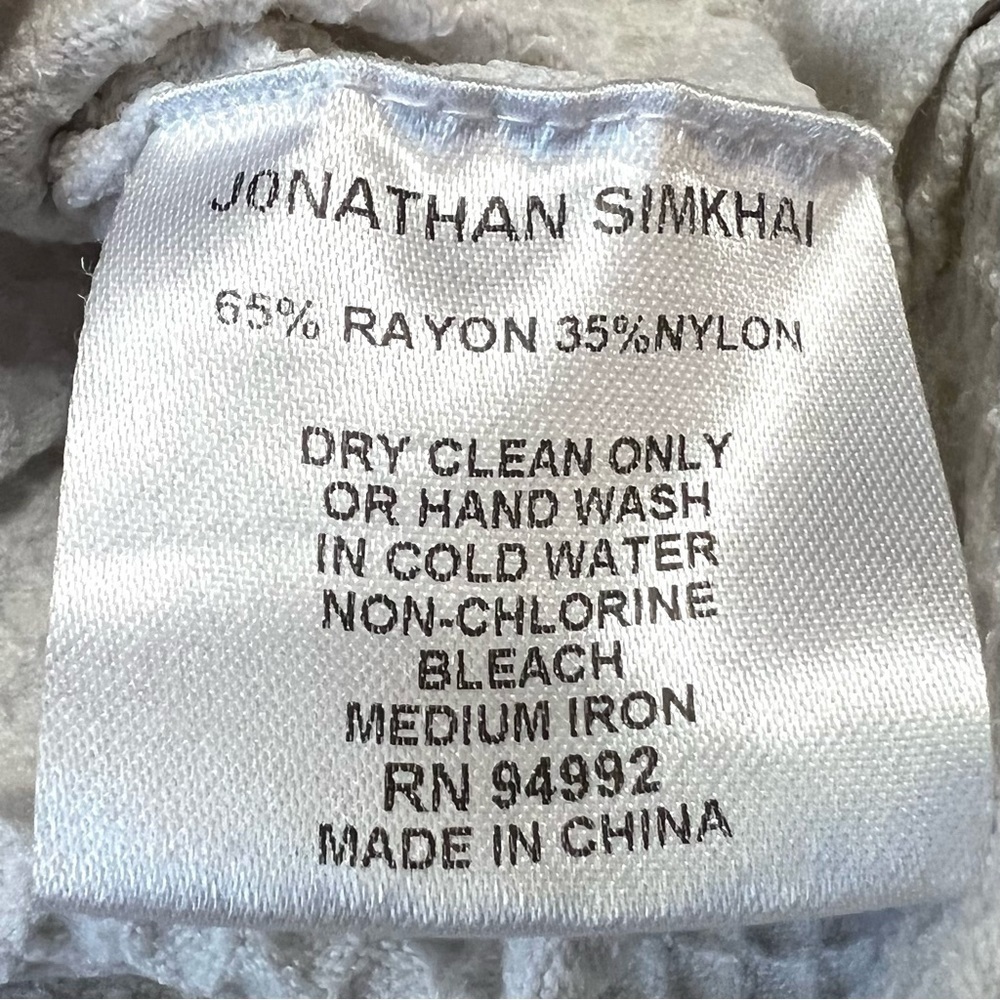 Jonathan Simkhai Black & White Side Snap Colorblock Textured Sweatshirt Medium - Picture 10 of 12